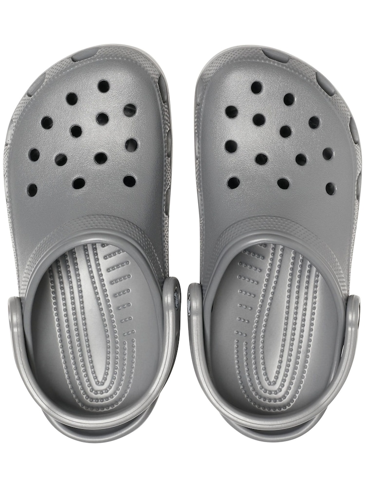 Crocs Grey Adults Classic Clogs - Image 8 of 11