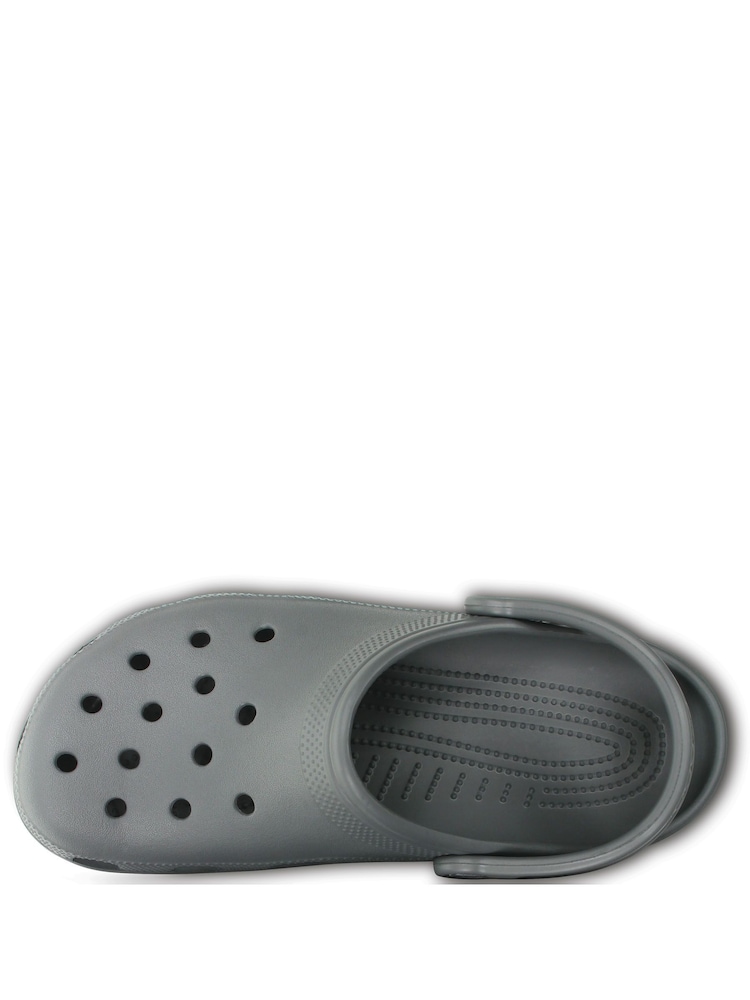 Crocs Grey Adults Classic Clogs - Image 9 of 11