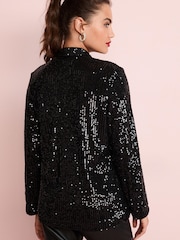 Black Sequin Blazer - Image 3 of 4