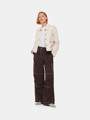 Whistles Cream 100% Cotton Marie Casual Jacket - Image 1 of 5