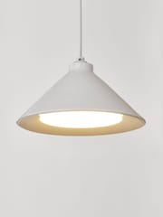 Jasper Conran London White 3 Light Triangle Pendant Ceiling Light With Diffuser - Image 5 of 8