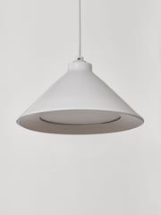 Jasper Conran London White 3 Light Triangle Pendant Ceiling Light With Diffuser - Image 6 of 8