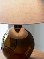 Jasper Conran London Green Hand Blown Glass Table Lamp - Image 3 of 4