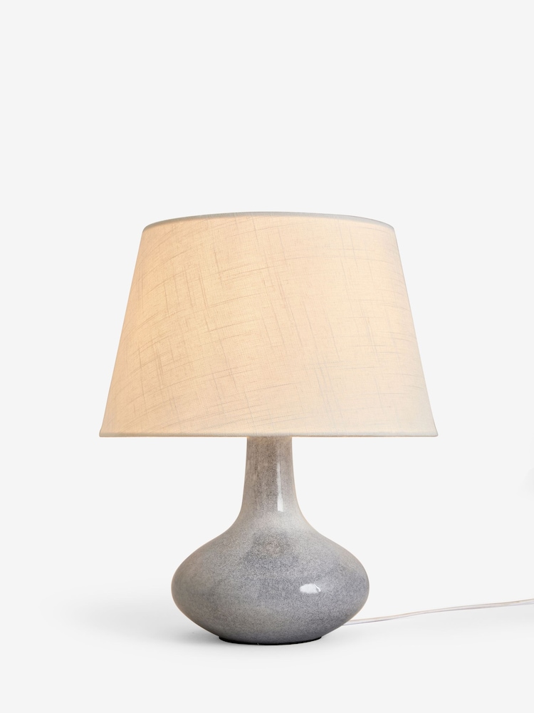 Jasper Conran London White Curved Ceramic Table Lamp - Image 4 of 4