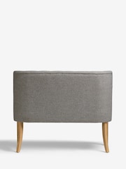 Chunky Weave Mid Grey Wolton Collection Luxe High Back Button Dining Bench - Image 5 of 8