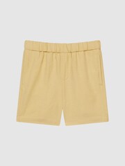 Lamâie - Pantaloni scurți texturați din amestec de in Reiss Payne - Imaginea 2 din 5