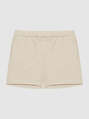 Piatră - Pantaloni scurți texturați din amestec de in Reiss Payne - Imaginea 2 din 4