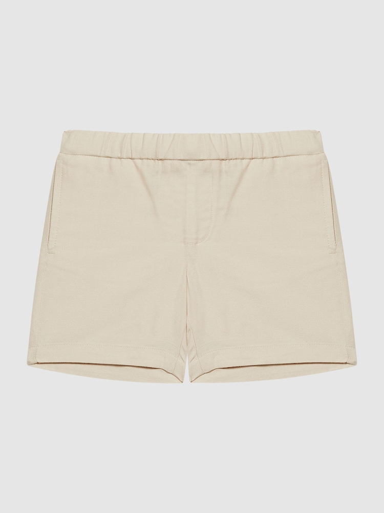 Piatră - Pantaloni scurți texturați din amestec de in Reiss Payne - Imaginea 2 din 4