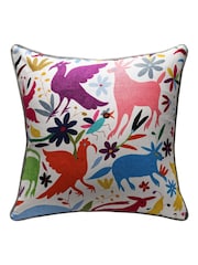 Andrew Martin Pink Luxury Tiki Tiki Cushion - Image 1 of 2