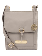 Pure Luxuries London Naomi Leather Cross-Body 100% Cotton Bag - Image 1 of 5