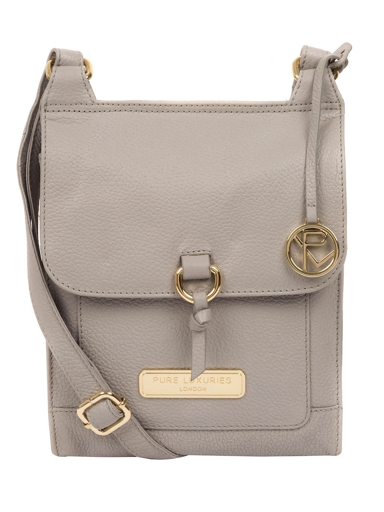 Pure Luxuries London Naomi Leather Cross-Body 100% Cotton Bag - Image 1 of 5