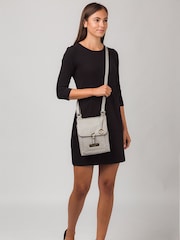Pure Luxuries London Naomi Leather Cross-Body 100% Cotton Bag - Image 5 of 5