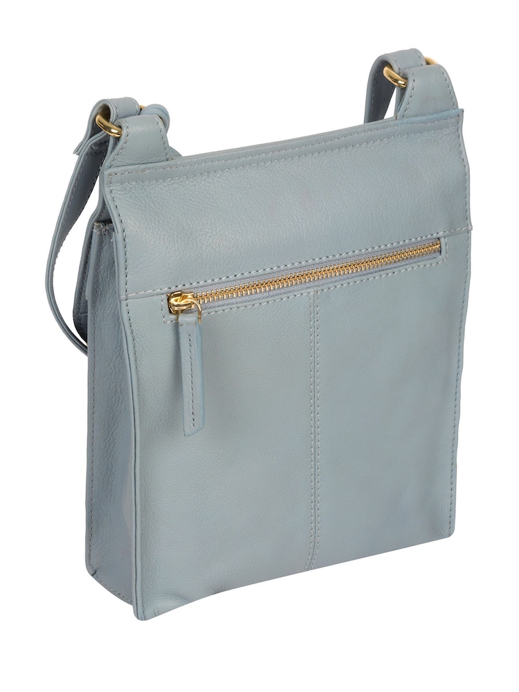 Pure Luxuries London Naomi Leather Cross-Body 100% Cotton Bag - Image 2 of 5