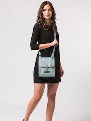 Pure Luxuries London Naomi Leather Cross-Body 100% Cotton Bag - Image 5 of 5