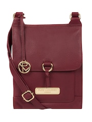 Pure Luxuries London Naomi Leather Cross-Body 100% Cotton Bag - Image 1 of 4