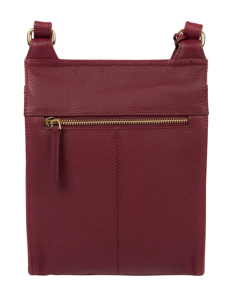 Pure Luxuries London Naomi Leather Cross-Body 100% Cotton Bag - Image 2 of 4