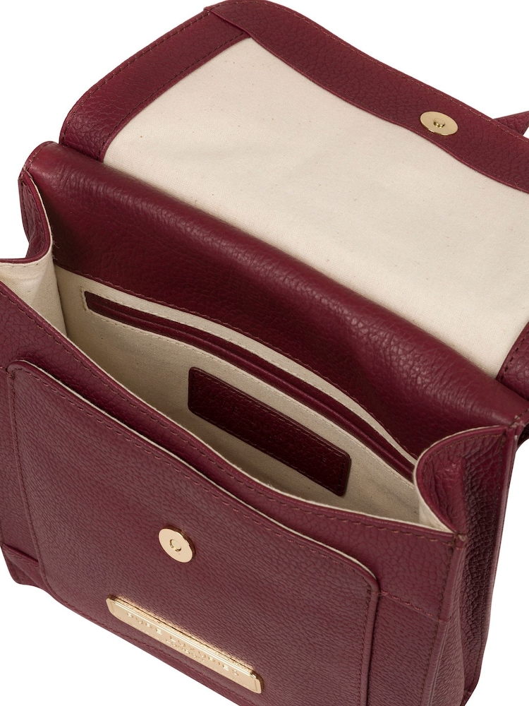 Pure Luxuries London Naomi Leather Cross-Body 100% Cotton Bag - Image 3 of 4