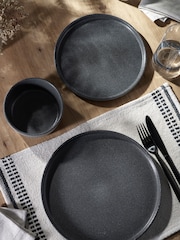 12 Piece Charcoal Grey Stamford Dinner Set - Image 2 of 6