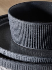 12 Piece Charcoal Grey Stamford Dinner Set - Image 5 of 6