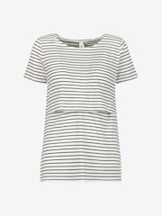Seraphine Black Stripe Maternity & Nursing T-Shirt 2 Pack - Image 9 of 9