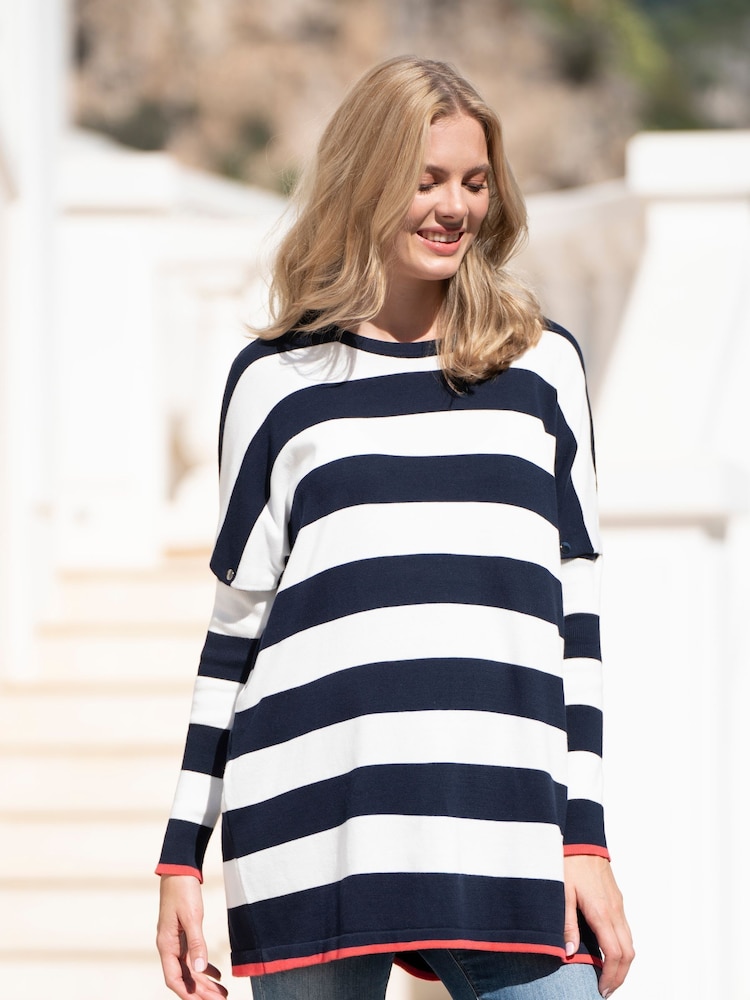 Seraphine Boxy Fit Schwangerschafts- und Stilltop mit kräftigen Streifen, 100 % Baumwolle - Bild 1 von 6