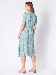 Seraphine Sage Green Floral Maternity And Nursing Midi Dress - Image 2 of 5