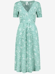 Seraphine Sage Green Floral Maternity And Nursing Midi Dress - Image 5 of 5