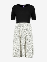 Seraphine Black & White Knitted Top Maternity & Nursing Dress - Image 7 of 7