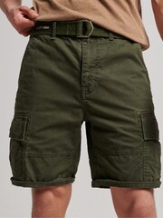 Superdry Green Heavy Cargo Shorts - Image 1 of 8