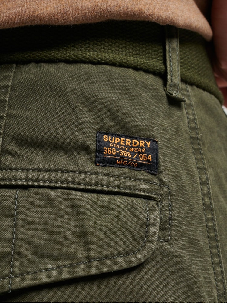 Superdry Green Heavy Cargo Shorts - Image 8 of 8