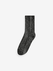 Grey Thermal Wool Blend Ankle Socks 3 Pack With Silk - Image 2 of 4