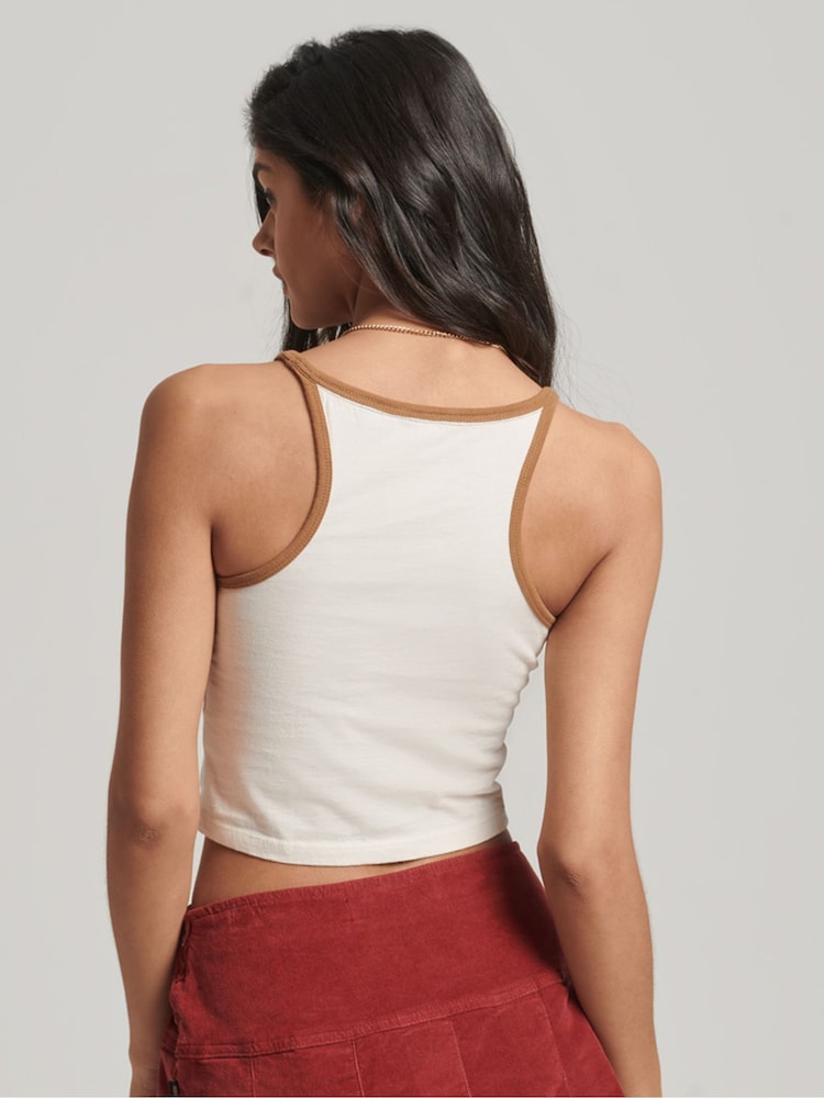 Superdry Grey Vintage Stripe Surf Tank Top - Image 2 of 5