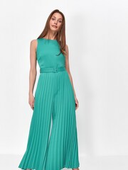 Sonder Studio Glamour Satin Pleated Jumpsuit - Image 4 of 4