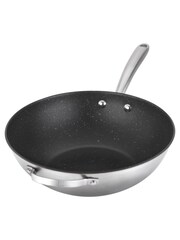 Prestige Silver Scratch Guard Stainless Steel Non-Stick 29cm Stirfry Pan - Image 2 of 6