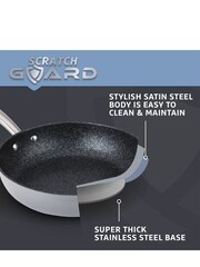 Prestige Silver Scratch Guard Stainless Steel Non-Stick 29cm Stirfry Pan - Image 3 of 6