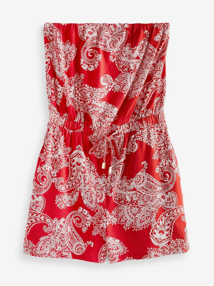 Rot Paisleymuster/Schwarz - Overall mit Schlauchtop, 2er-Pack - Bild 3 von 3