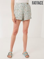 FatFace Natural Sugar Floral Frill Shorts - Image 1 of 4