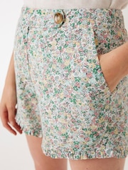 FatFace Natural Sugar Floral Frill Shorts - Image 3 of 4