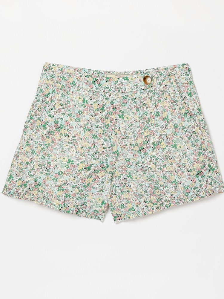 FatFace Natural Sugar Floral Frill Shorts - Image 4 of 4