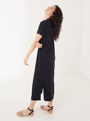 FatFace Victoria Black Polo Midi Dress - Image 2 of 4