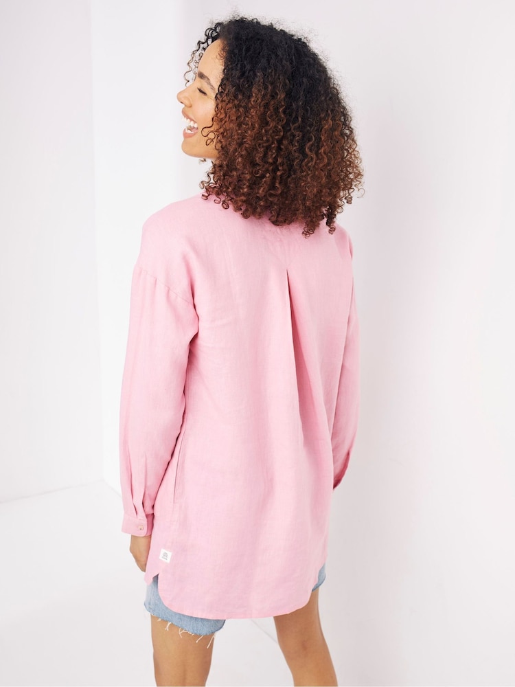 FatFace Pink Saunton Linen Shirt - Image 2 of 4 FatFace Pink Saunton Linen Shirt - Image 2 of 4