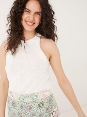 FatFace Florence White Knitted Vest - Image 1 of 5