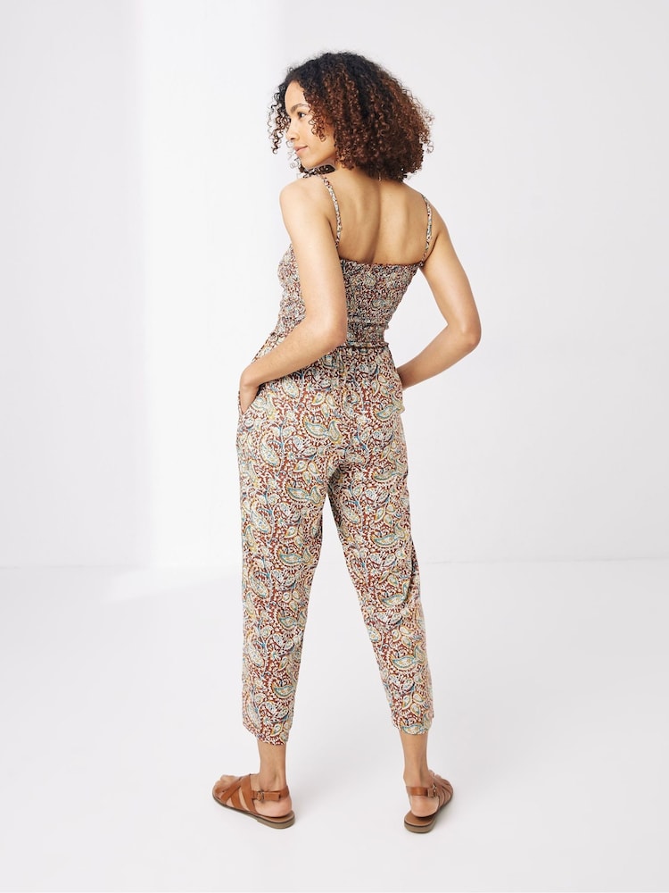 FatFace Natalie Brown Paisley Jumpsuit - Image 2 of 5
