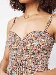 FatFace Natalie Brown Paisley Jumpsuit - Image 4 of 5