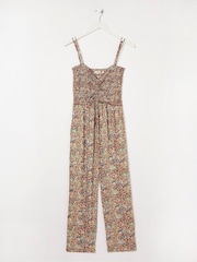 FatFace Natalie Brown Paisley Jumpsuit - Image 5 of 5