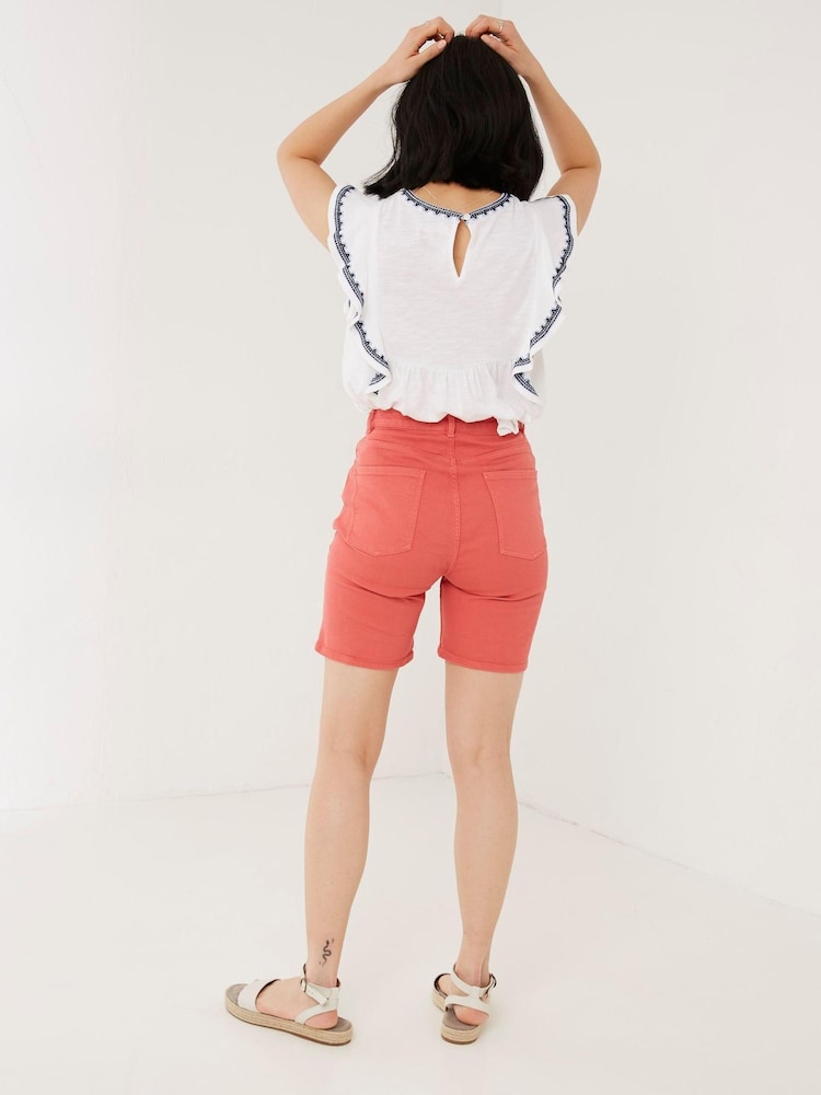 FatFace Pink Darley Denim Shorts - Image 2 of 4 FatFace Pink Darley Denim Shorts - Image 2 of 4