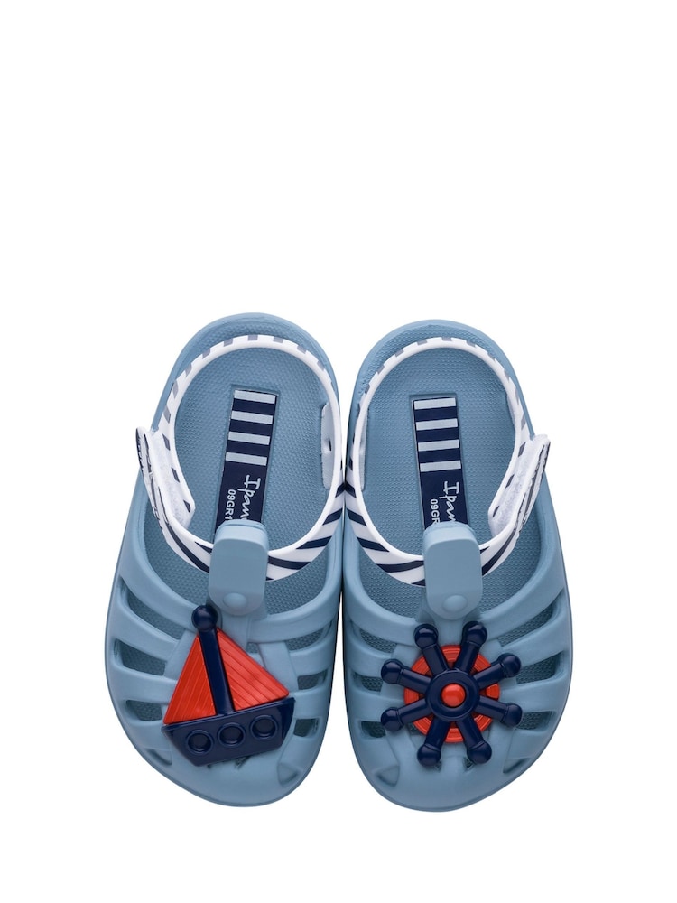 Ipanema Blue Sailing Boat And A Ship's Wheel Embellished Sandals - Image 1 of 1