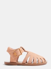 River Island Fischersandalen aus Veloursleder, Hellpink - Bild 1 von 5
