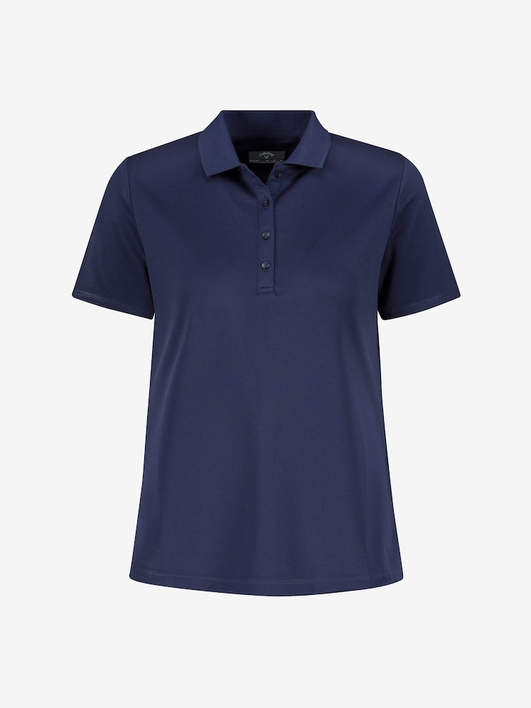 Callaway Blue Golf Ladies Swingtech Solid Polo Shirt - Image 4 of 4