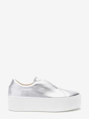 Mint Velvet Silver Ellie Platform Trainers - Image 1 of 1